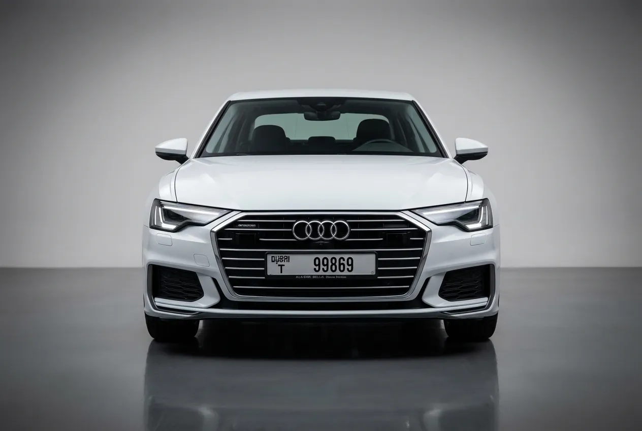 Audi A6 2021 White rental Dubai