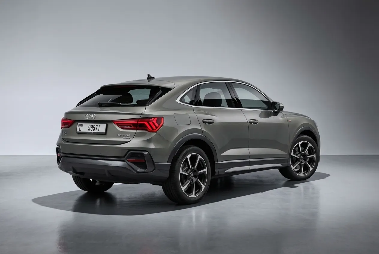 Audi Q3 2022 Grey rental in Dubai thumbnail 3