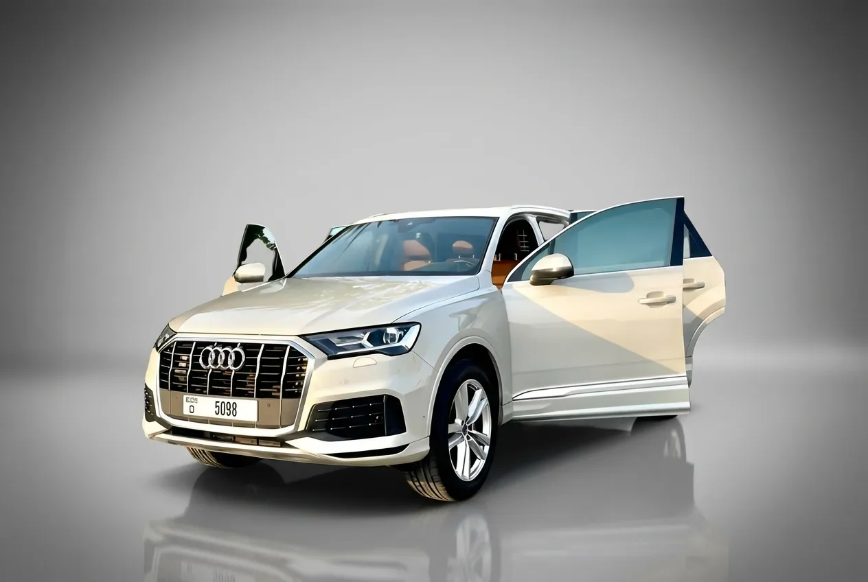 Audi Q7 2022 Beige rental in Dubai thumbnail 2