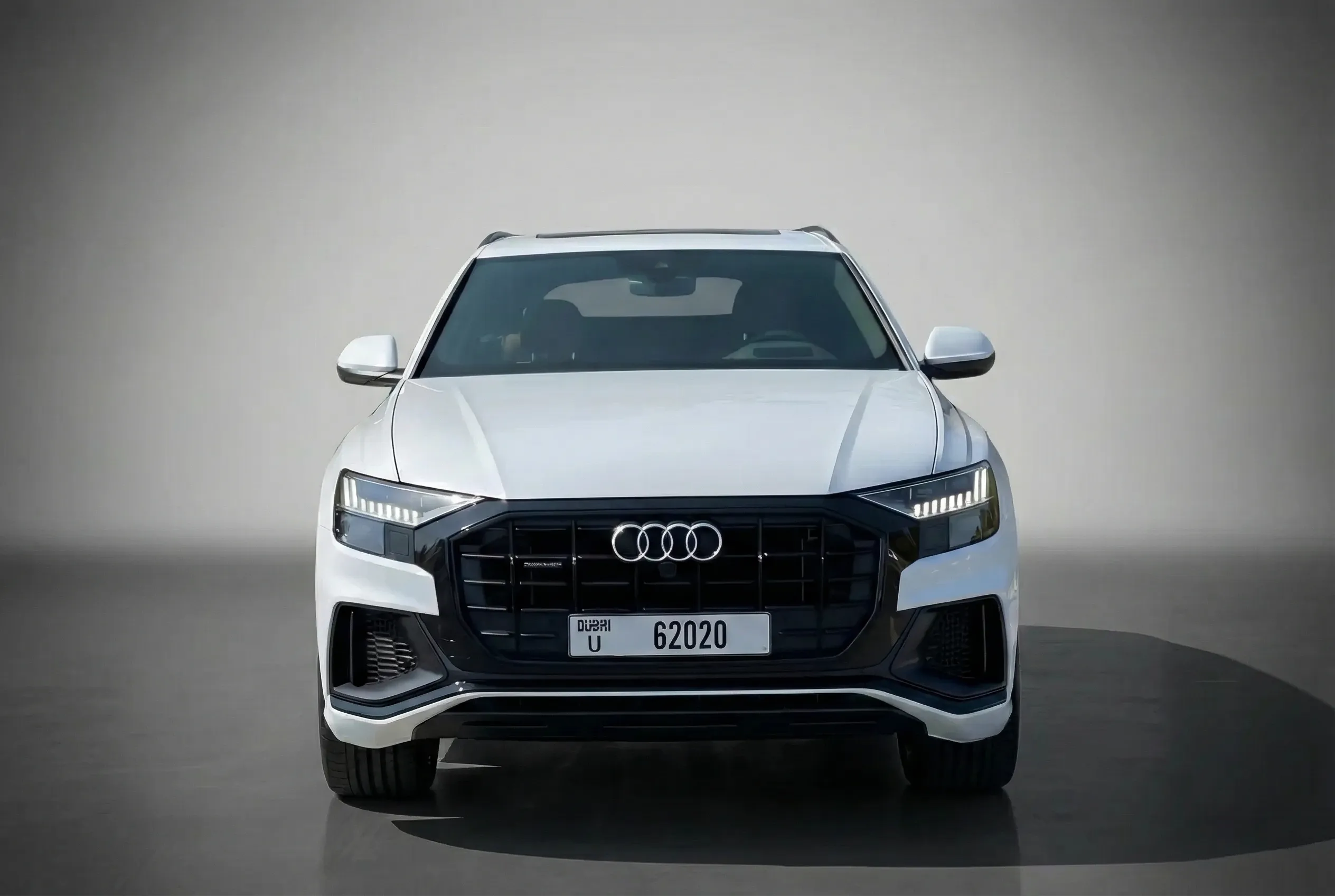 Audi Q8 2021 White rental Dubai