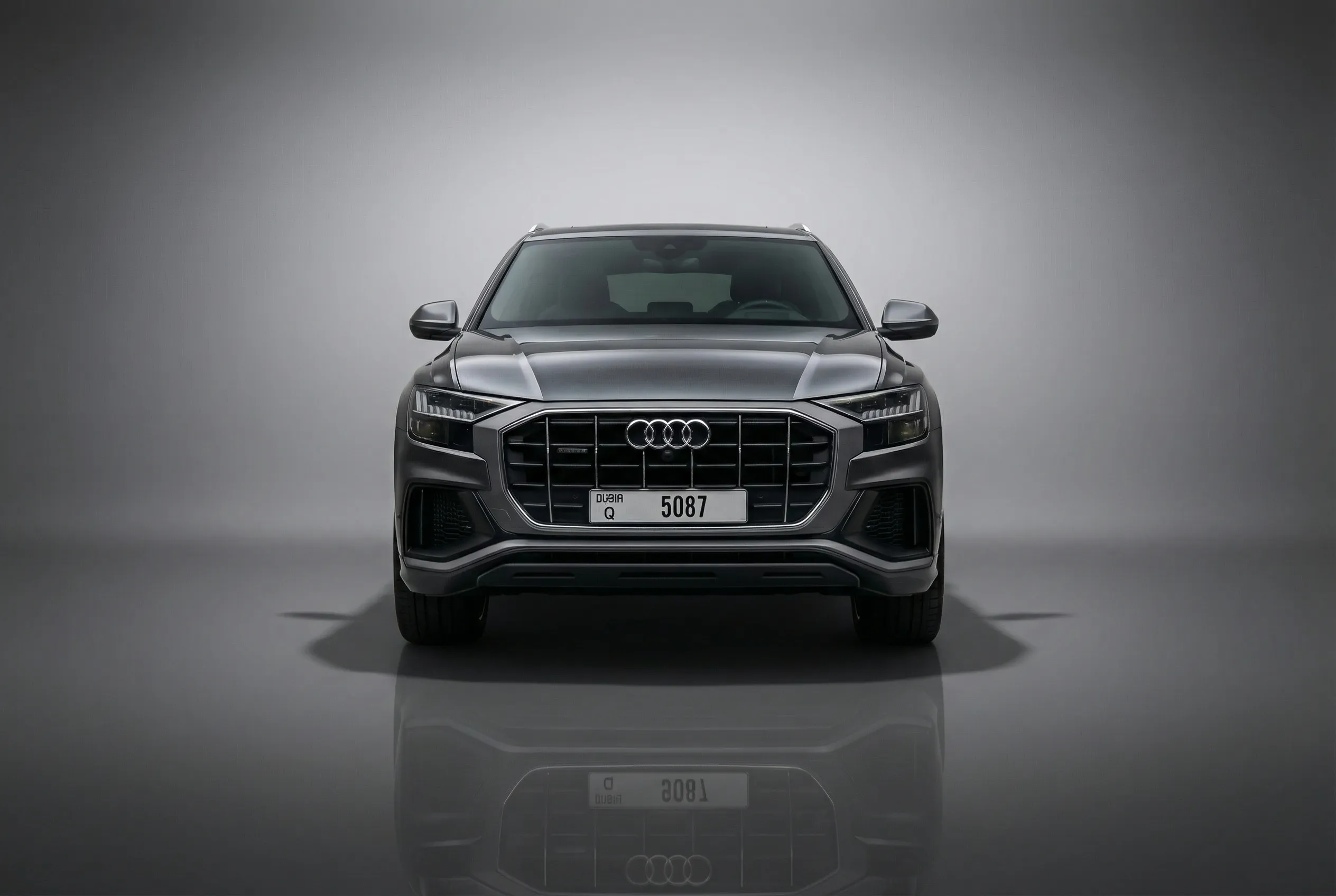 Audi Q8 2022 Grey rental Dubai