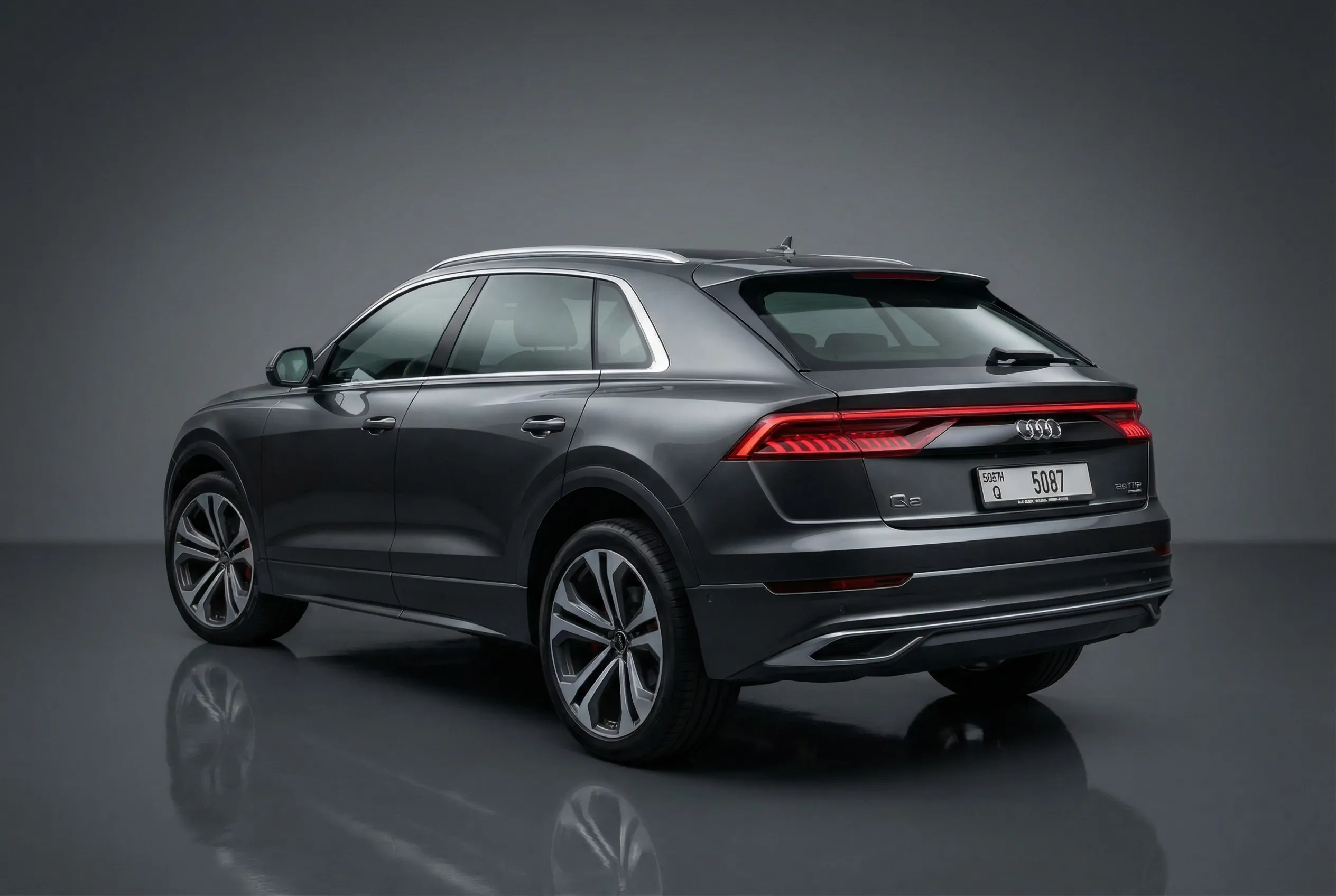 Audi Q8 2022 Grey rental in Dubai thumbnail 3
