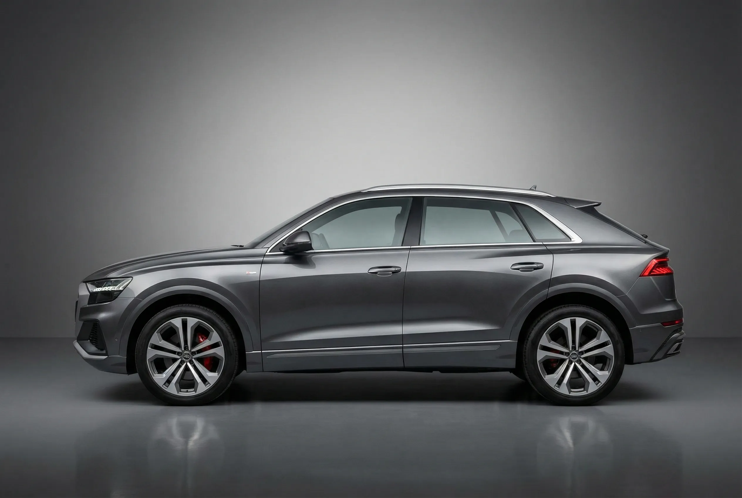 Audi Q8 2022 Grey rental in Dubai thumbnail 2