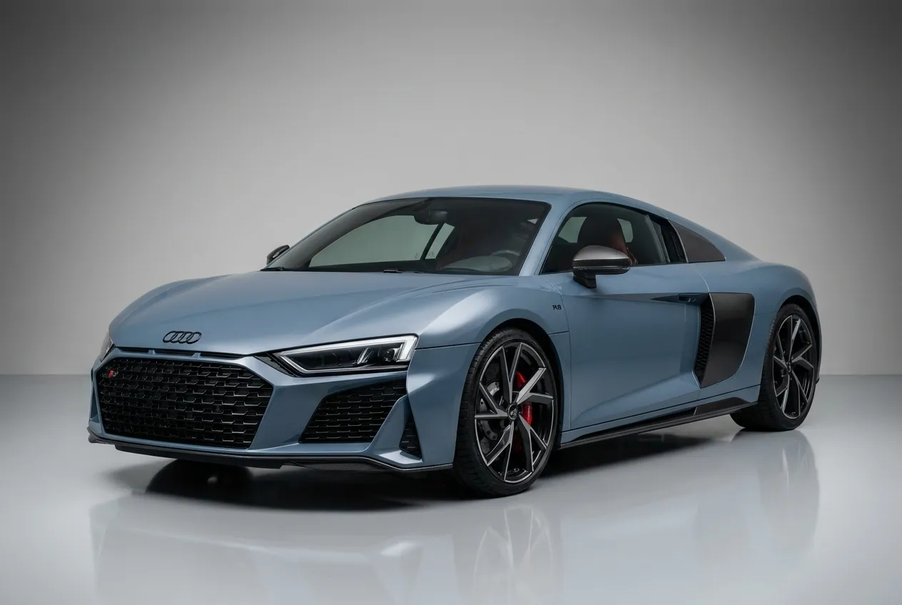 Audi R8 V10 Coupe 2023 Grey rental in Dubai thumbnail 3