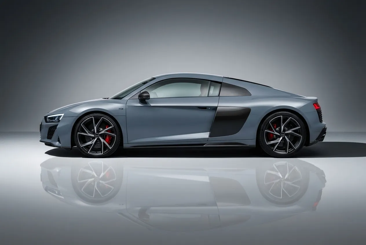Audi R8 V10 Coupe 2023 Grey rental in Dubai thumbnail 2