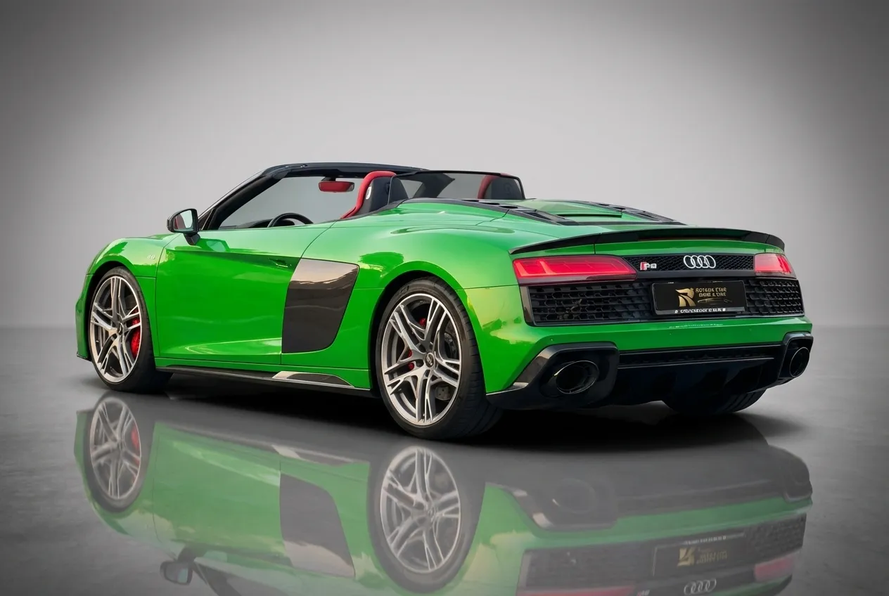 Audi R8 V10 Coupe 2022 Green rental in Dubai thumbnail 4