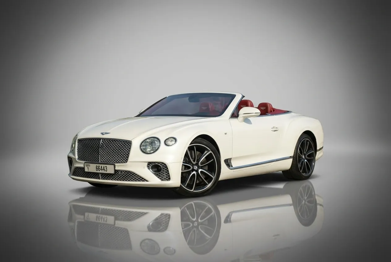 Bentley Continental Gtc 2022 White rental in Dubai thumbnail 2