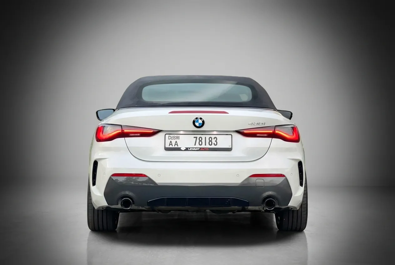 Bmw 430i Convertible 2023 White rental in Dubai thumbnail 5