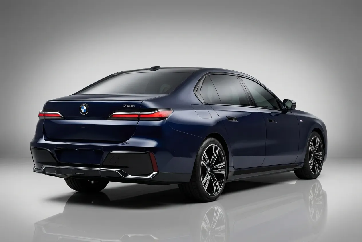 Bmw 735i 2025 Blue rental in Dubai thumbnail 4