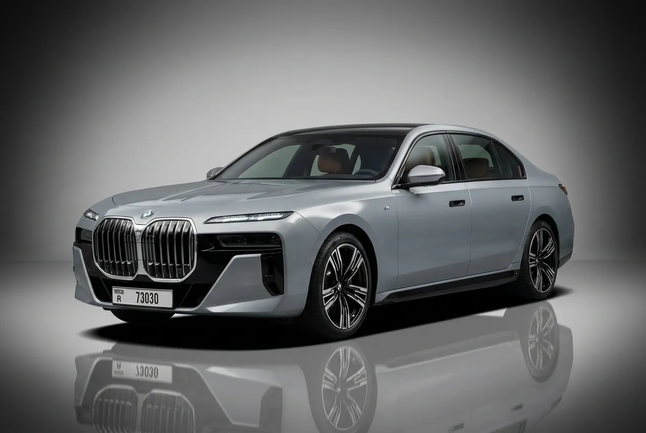 Bmw 735i 2024 Grey rental in Dubai thumbnail 2