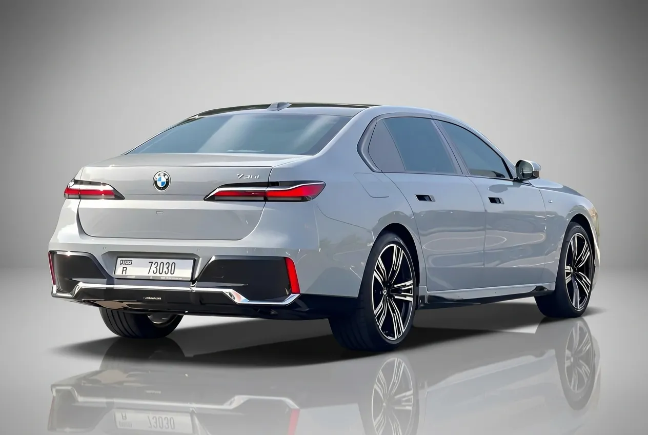 Bmw 735i 2024 Grey rental in Dubai thumbnail 4