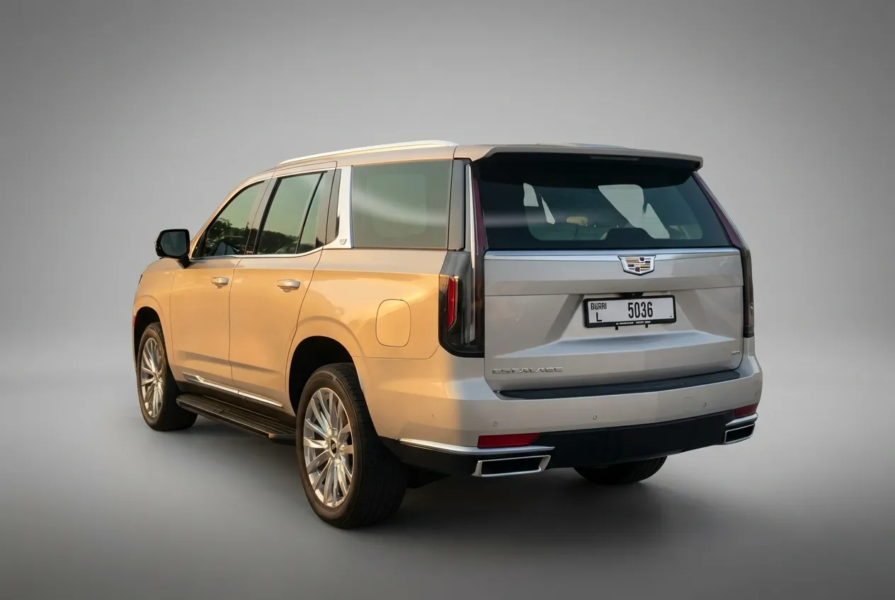 Cadillac Escalade 2021 Golden rental in Dubai thumbnail 3