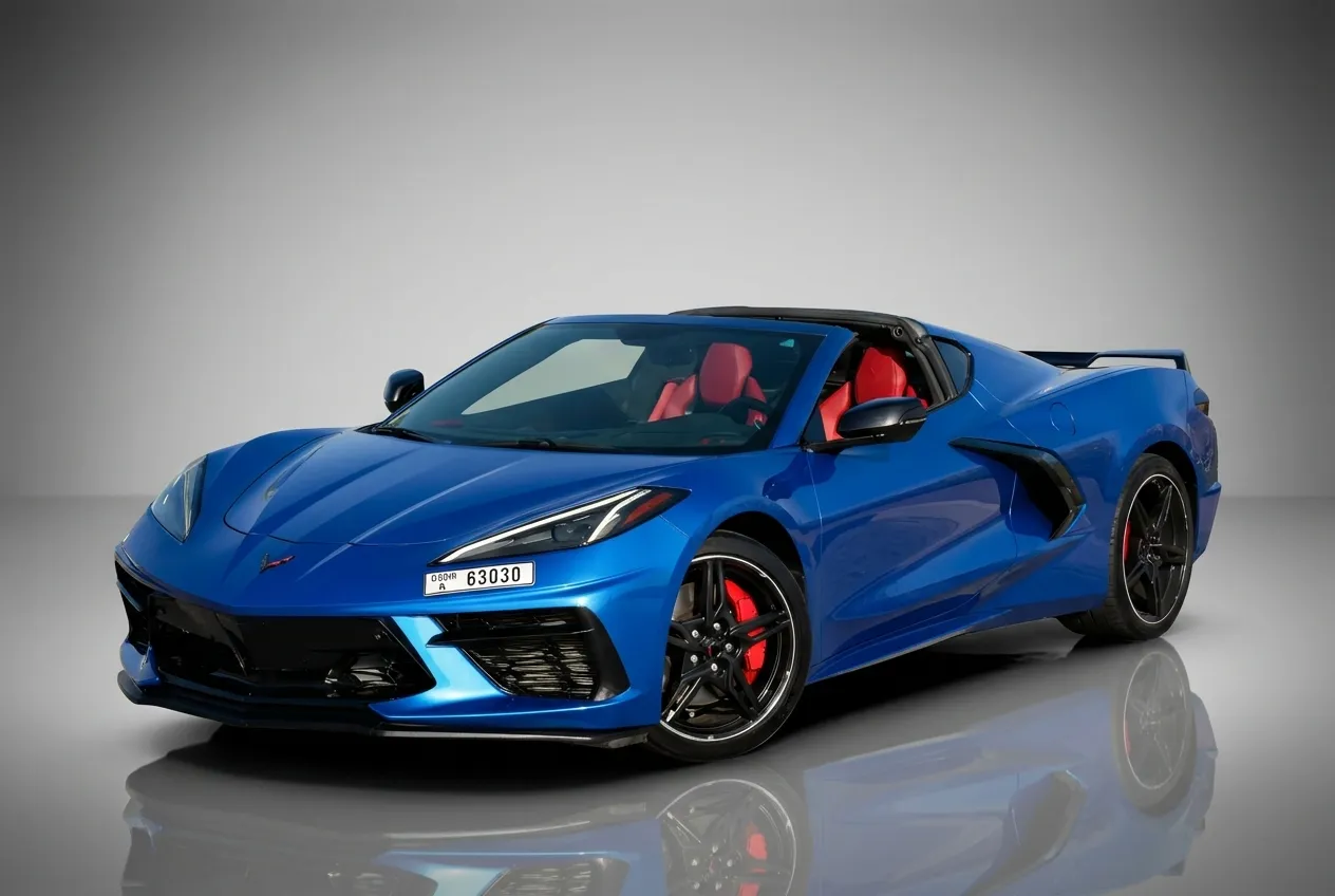 Chevrolet Corvette 2022 Blue rental in Dubai thumbnail 2