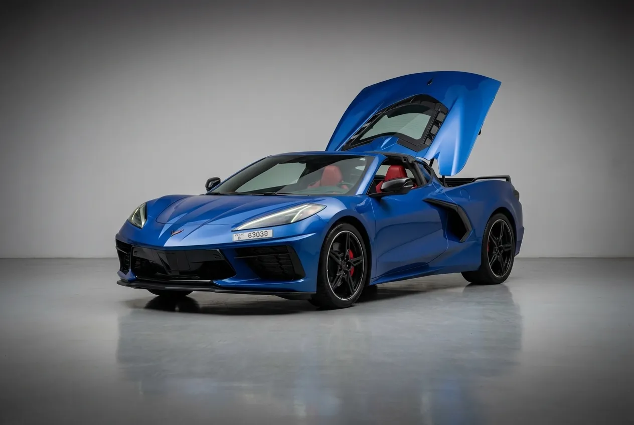 Chevrolet Corvette 2022 Blue rental in Dubai thumbnail 4