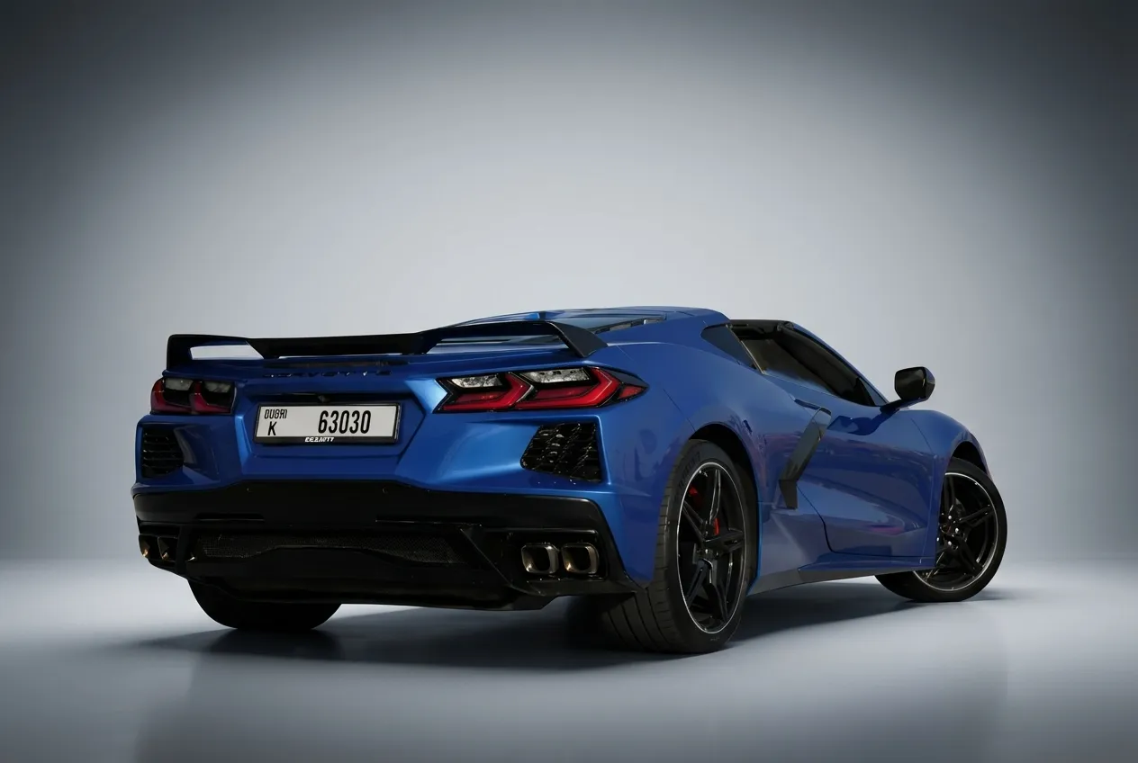 Chevrolet Corvette 2022 Blue rental in Dubai thumbnail 3