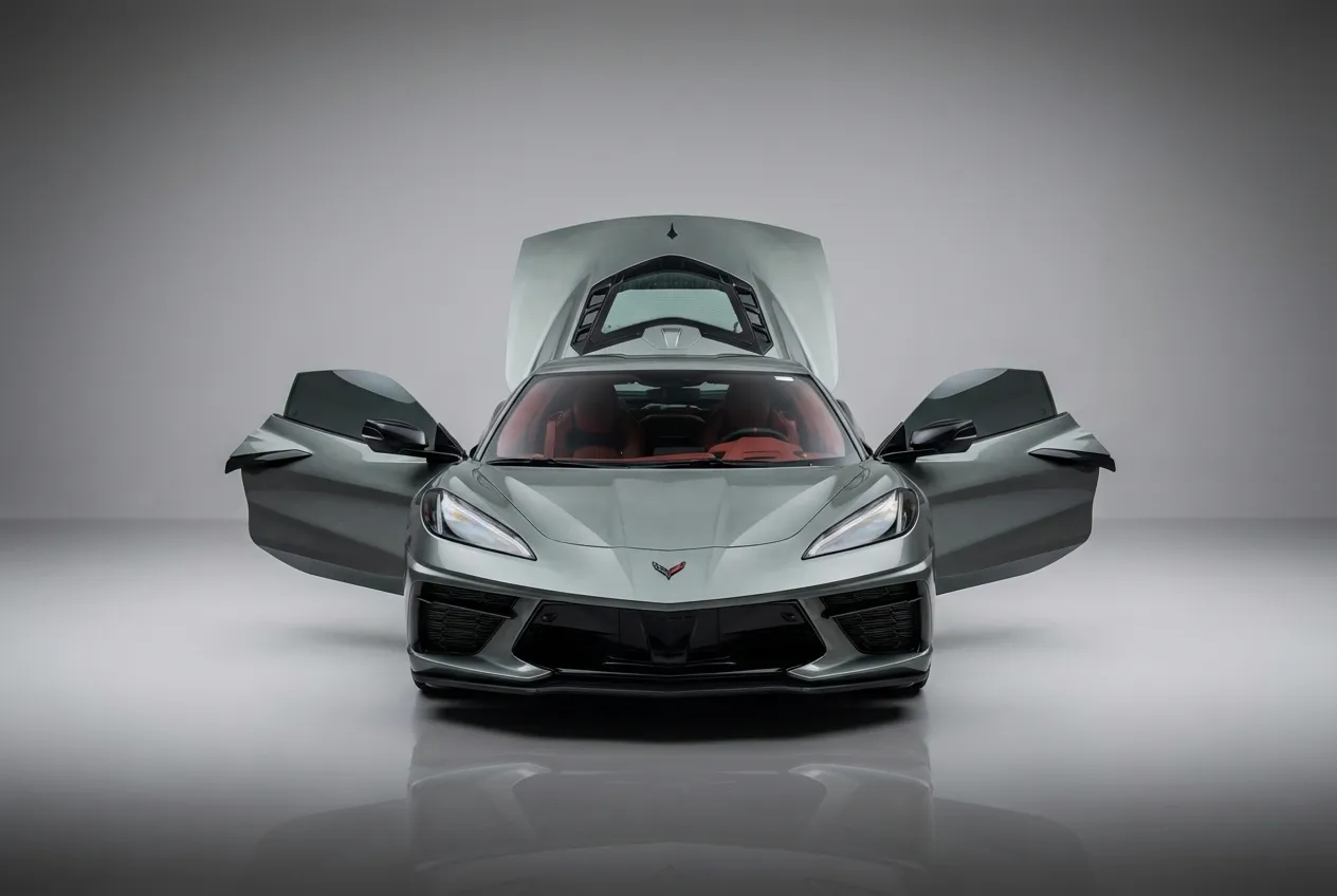 Chevrolet Corvette 2022 Grey rental in Dubai thumbnail 3