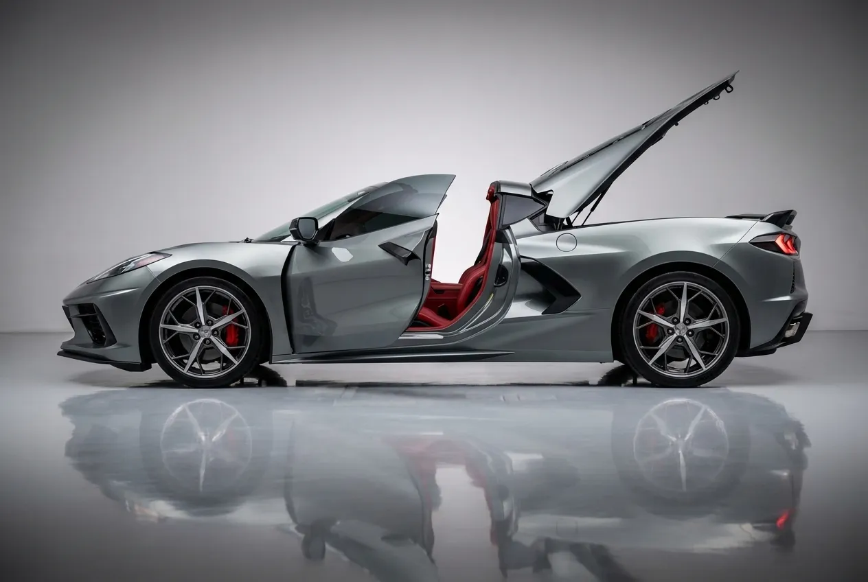 Chevrolet Corvette 2022 Grey rental in Dubai thumbnail 2