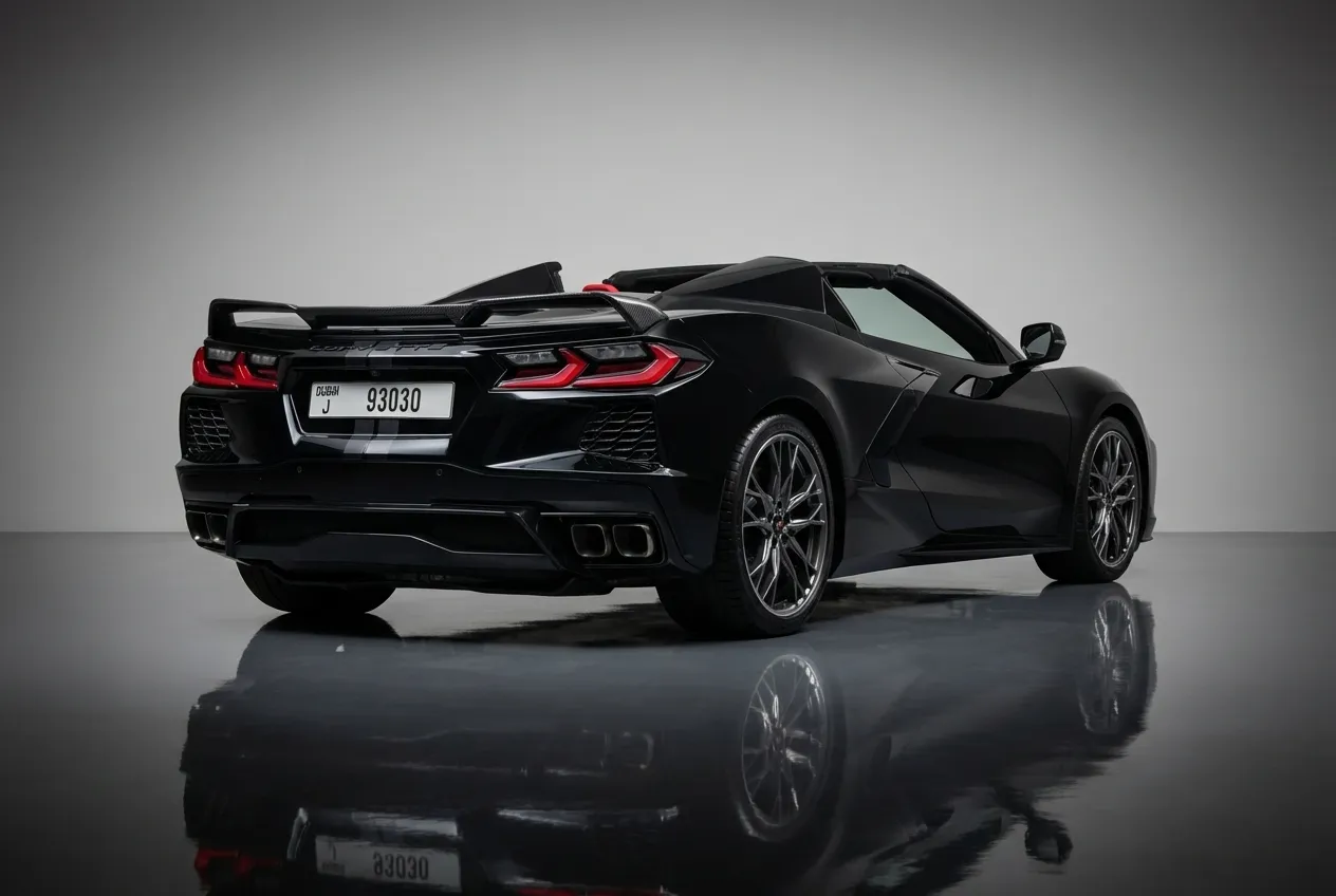 Chevrolet Corvette 2023 Black rental in Dubai thumbnail 2