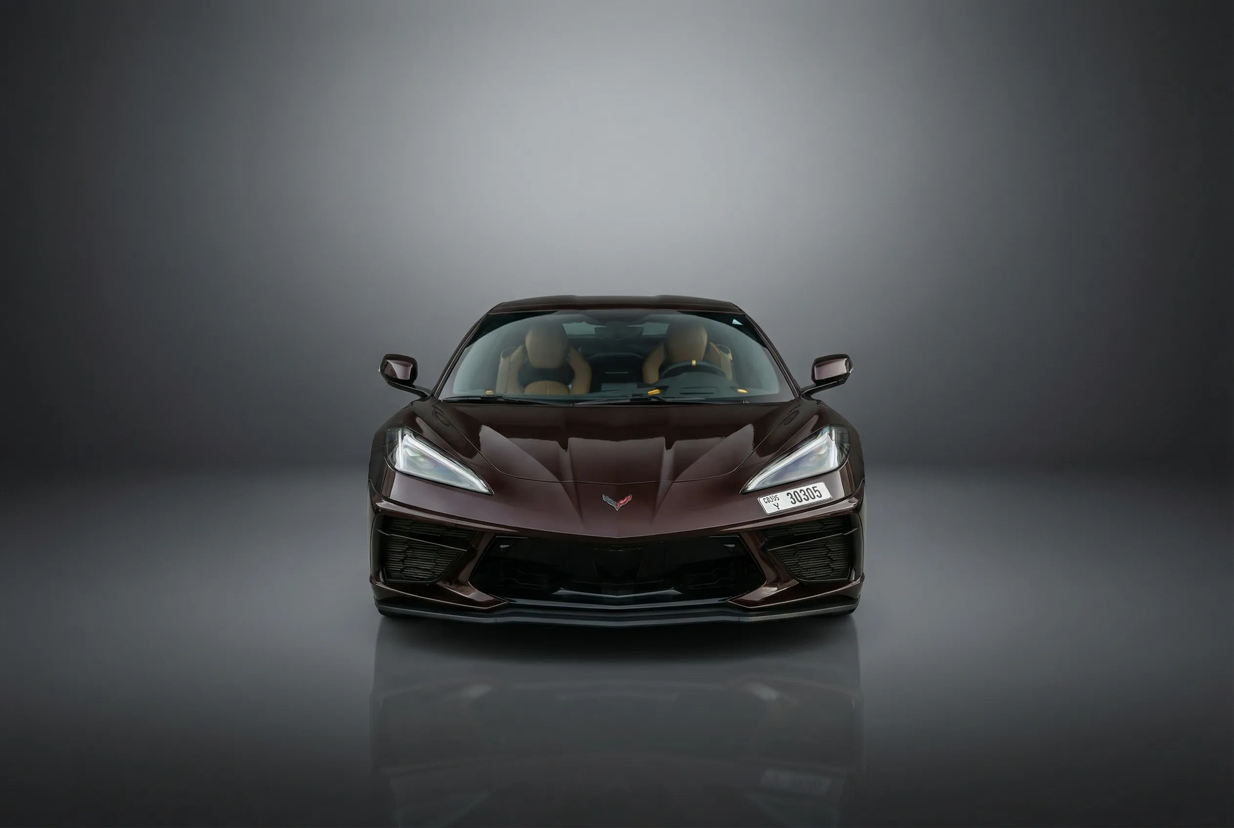 Chevrolet Corvette 2023 Brown rental Dubai