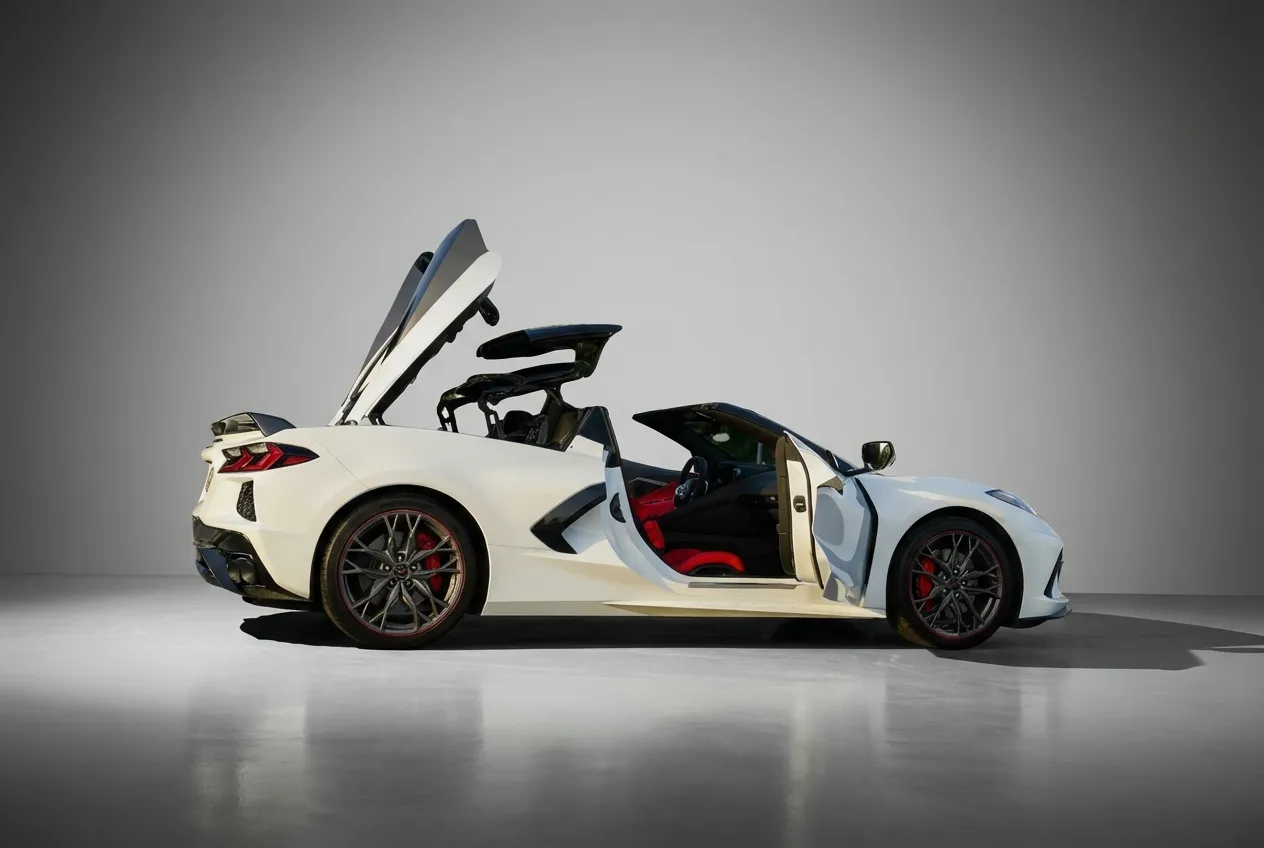 Chevrolet Corvette 2023 White rental in Dubai thumbnail 2