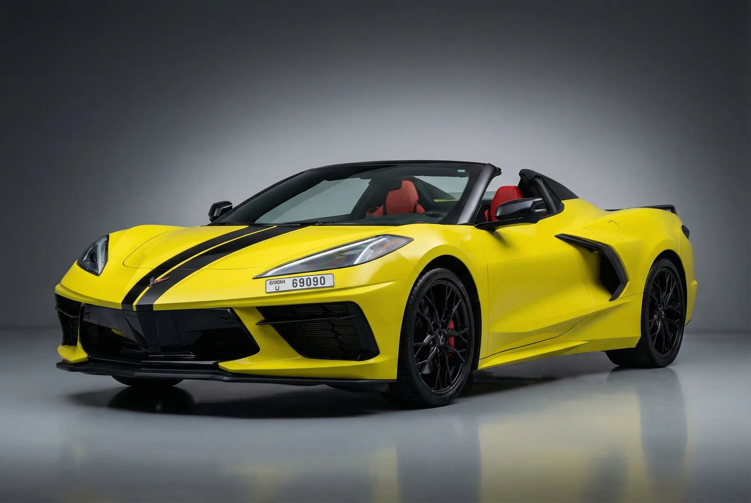 Chevrolet Corvette 2024 Yellow rental in Dubai thumbnail 3