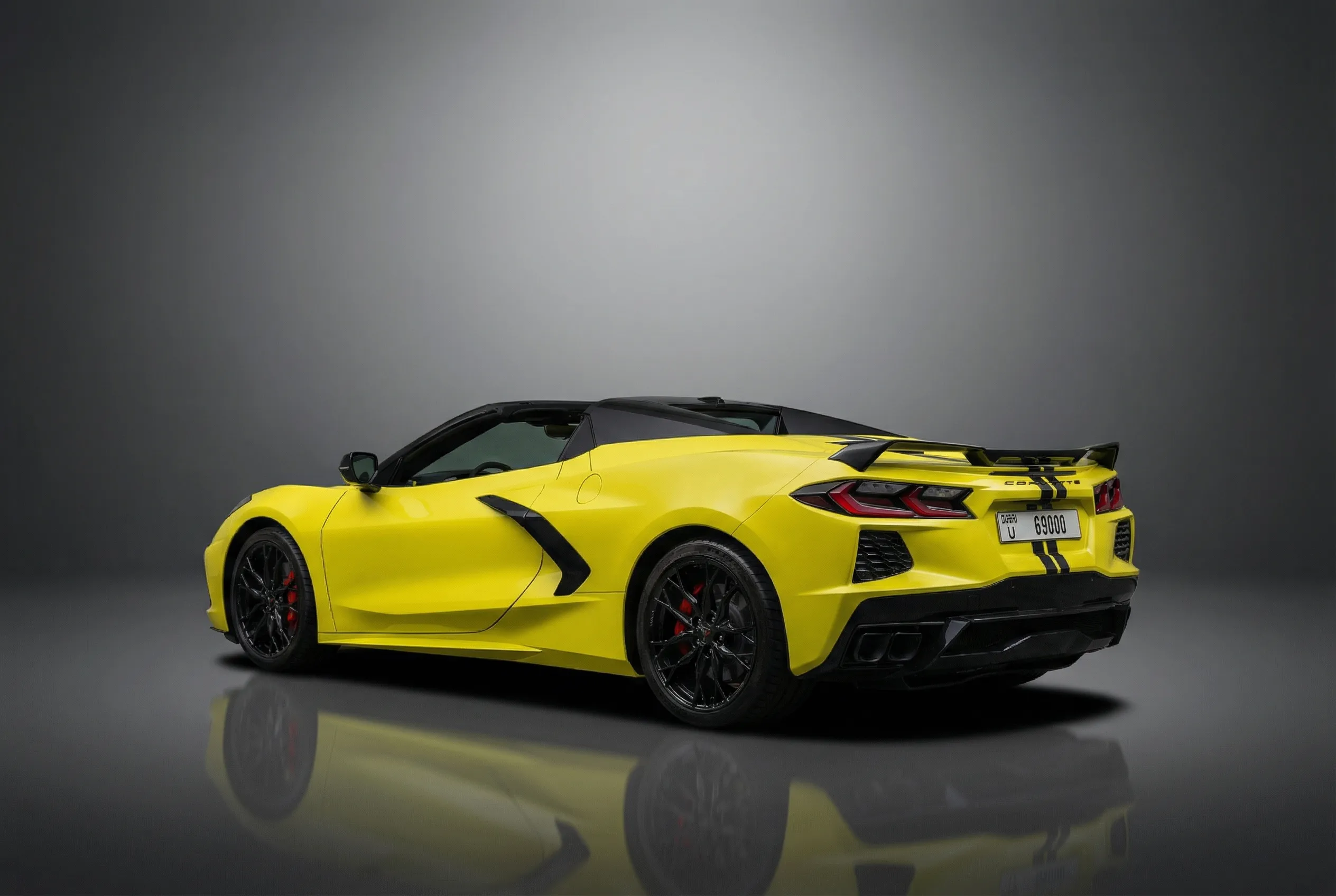 Chevrolet Corvette 2024 Yellow rental in Dubai thumbnail 4
