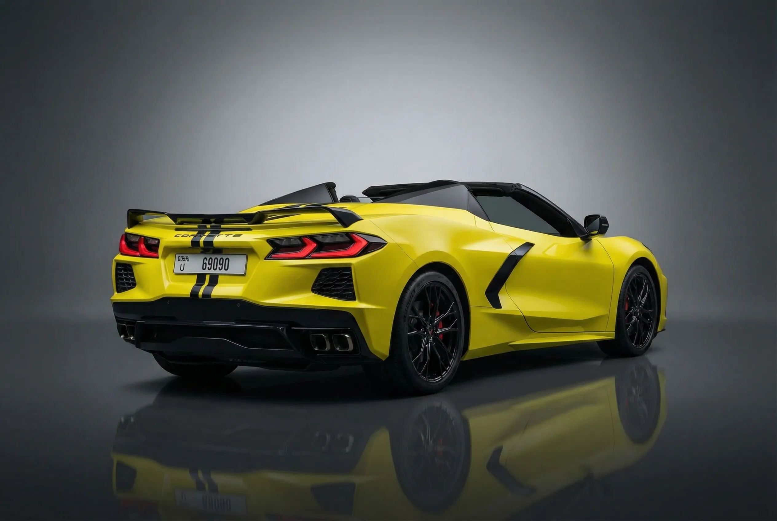 Chevrolet Corvette 2024 Yellow rental in Dubai thumbnail 2