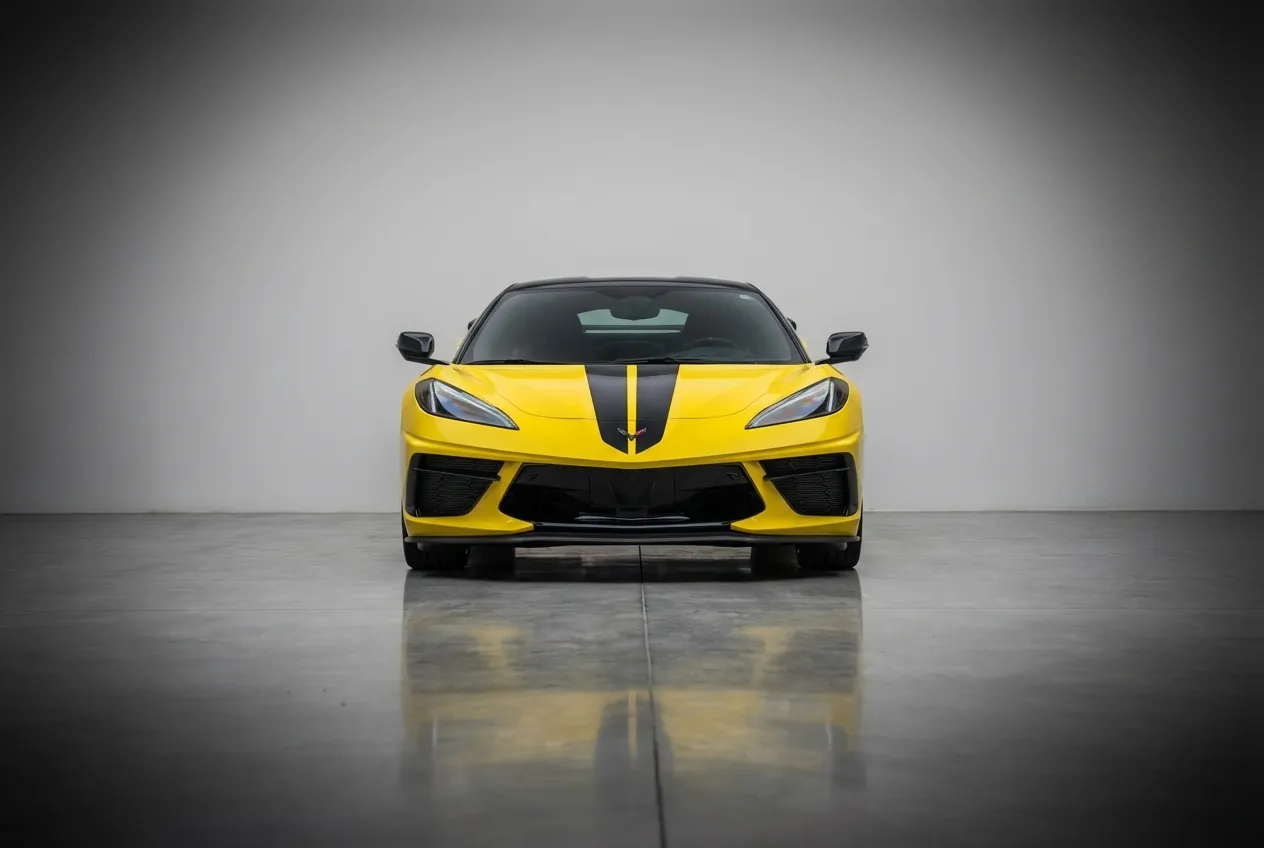 Chevrolet Corvette 2026 Yellow rental in Dubai thumbnail 2
