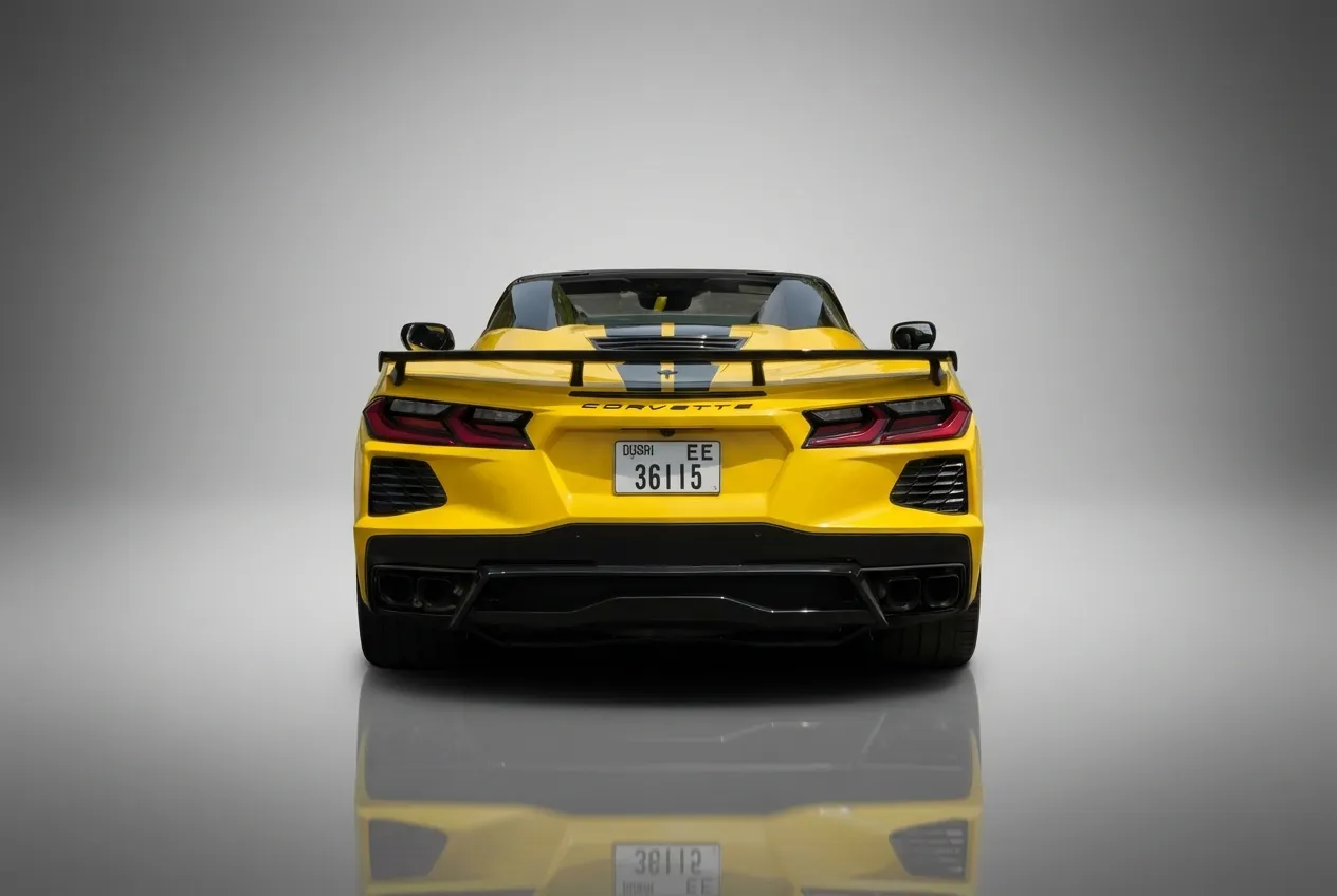 Chevrolet Corvette 2026 Yellow rental in Dubai thumbnail 4