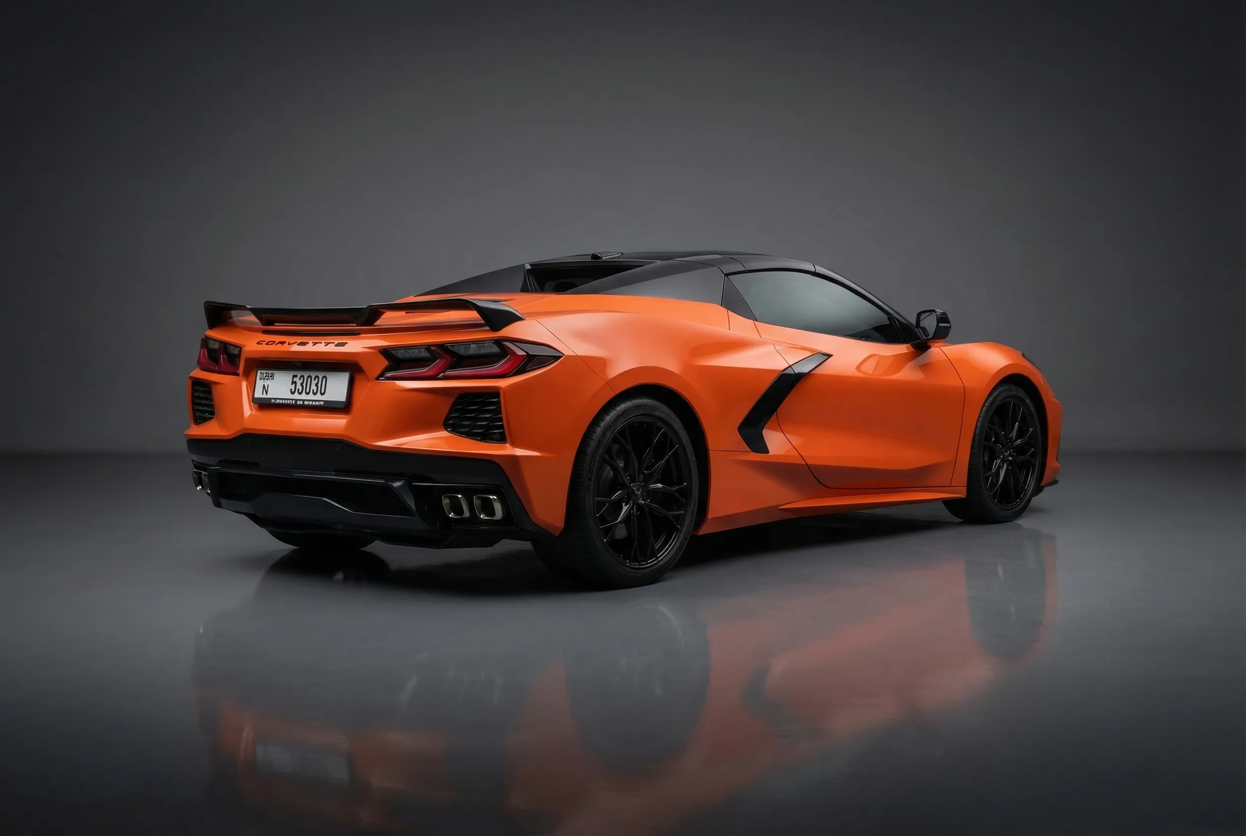 Chevrolet Corvette 2026 Orange rental in Dubai thumbnail 3