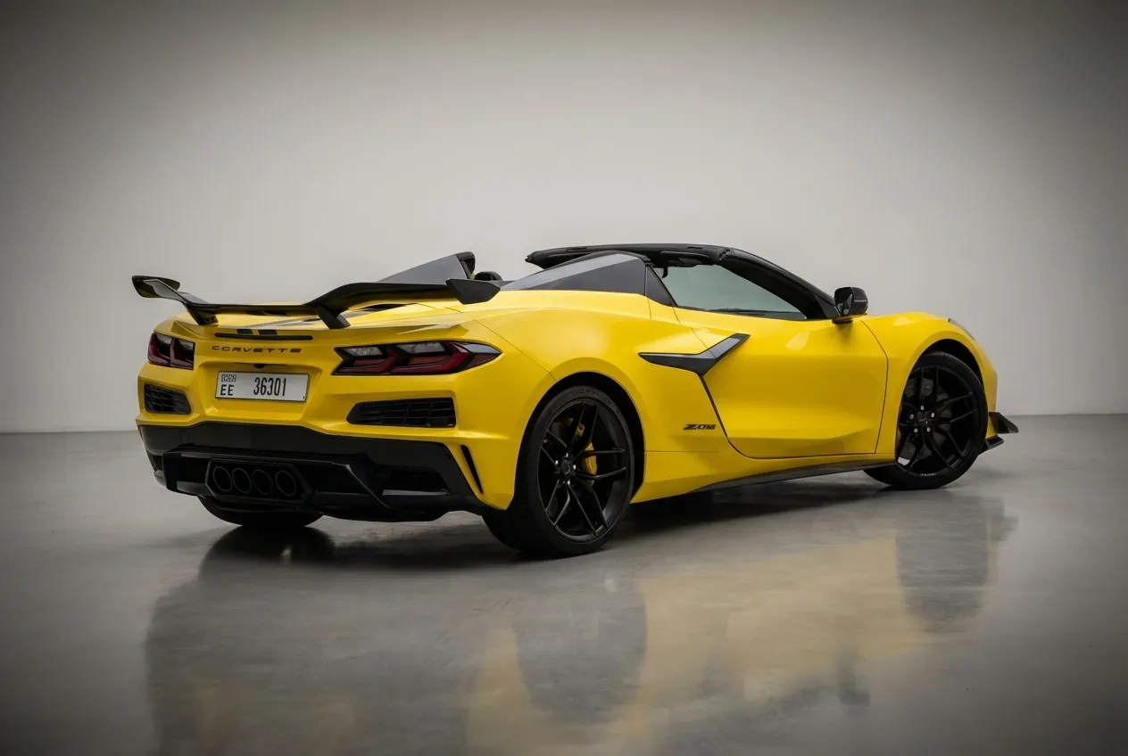Chevrolet Corvette Z06 2025 Yellow rental in Dubai thumbnail 5