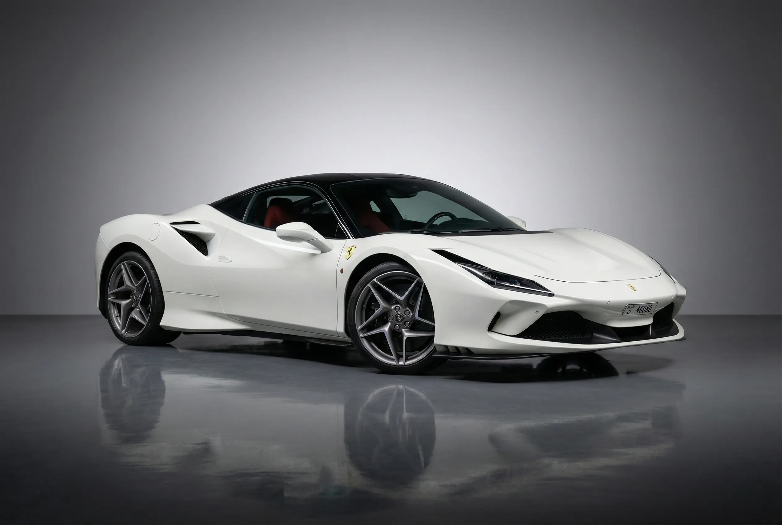 Ferrari F8 Tributo 2020 White rental in Dubai thumbnail 2