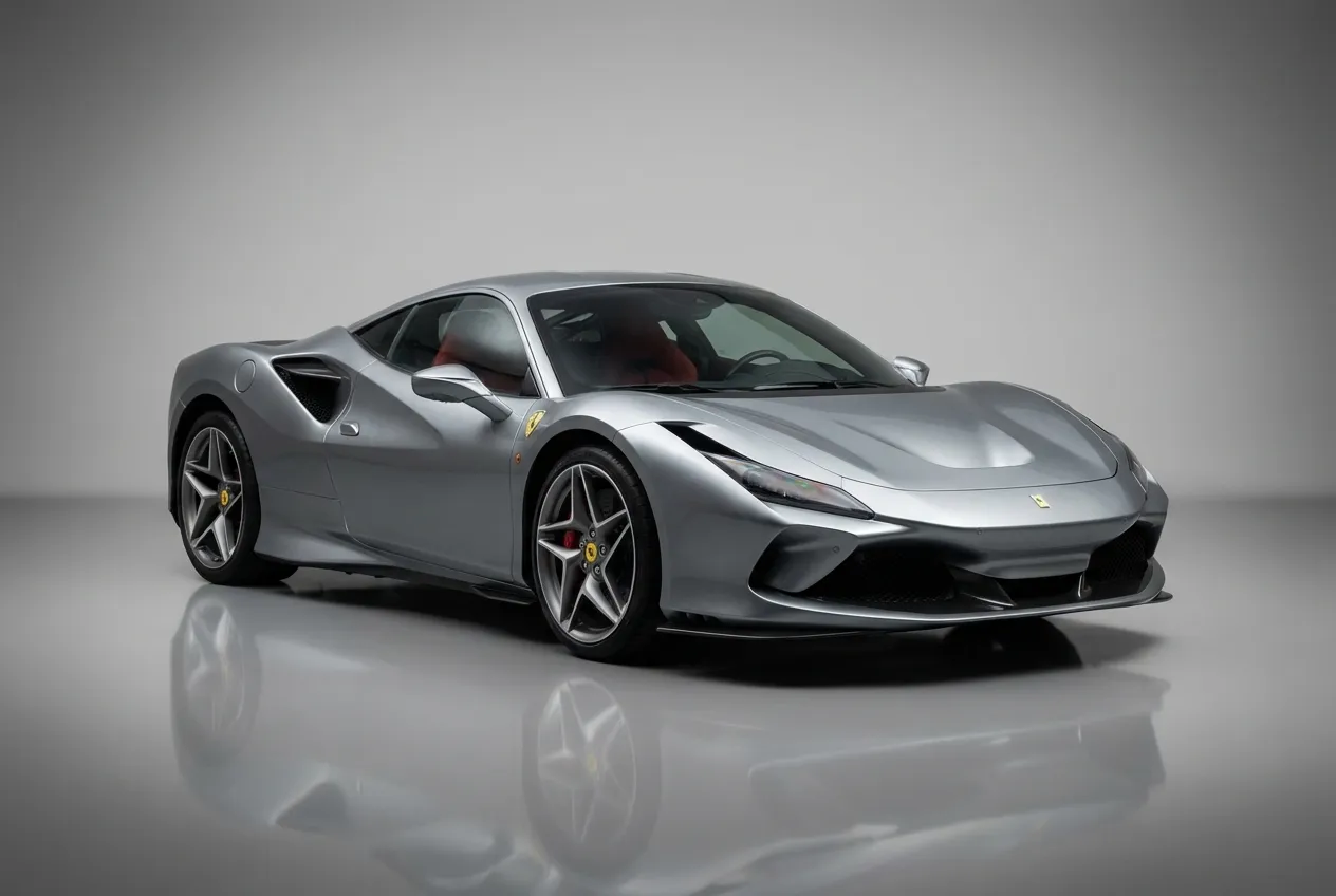 Ferrari F8 Tributo 2022 Grey rental in Dubai thumbnail 3