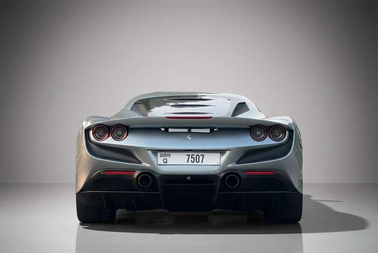 Ferrari F8 Tributo 2022 Grey rental in Dubai thumbnail 4