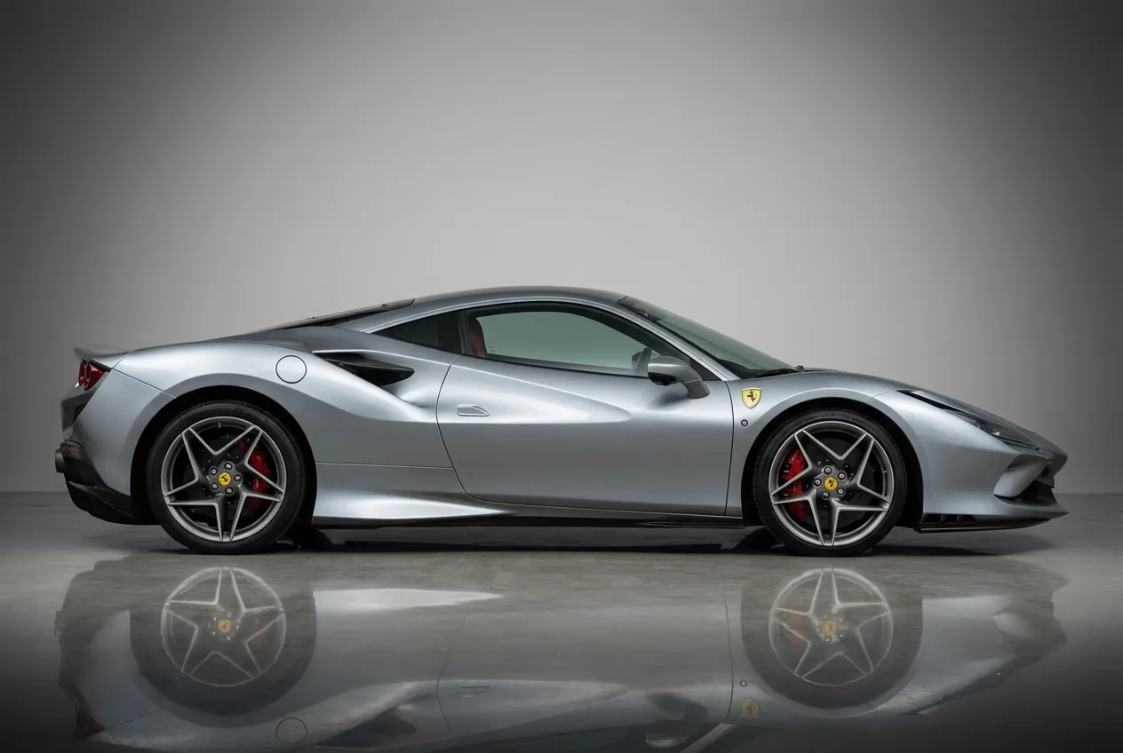 Ferrari F8 Tributo 2022 Grey rental in Dubai thumbnail 5