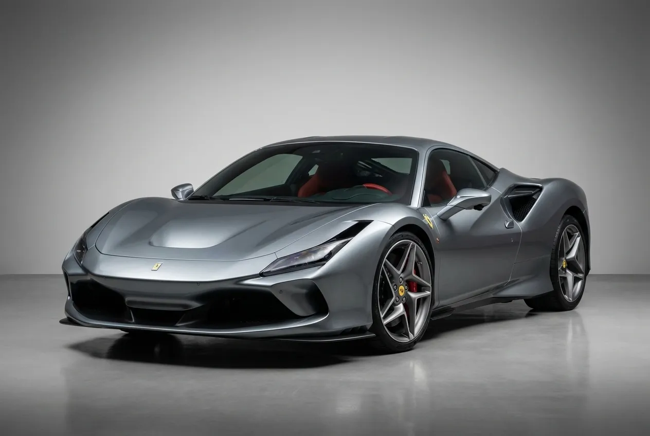Ferrari F8 Tributo 2022 Grey rental in Dubai thumbnail 2