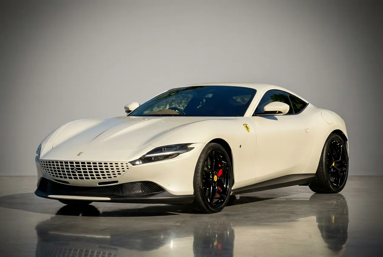 Ferrari Roma 2021 White rental in Dubai thumbnail 2