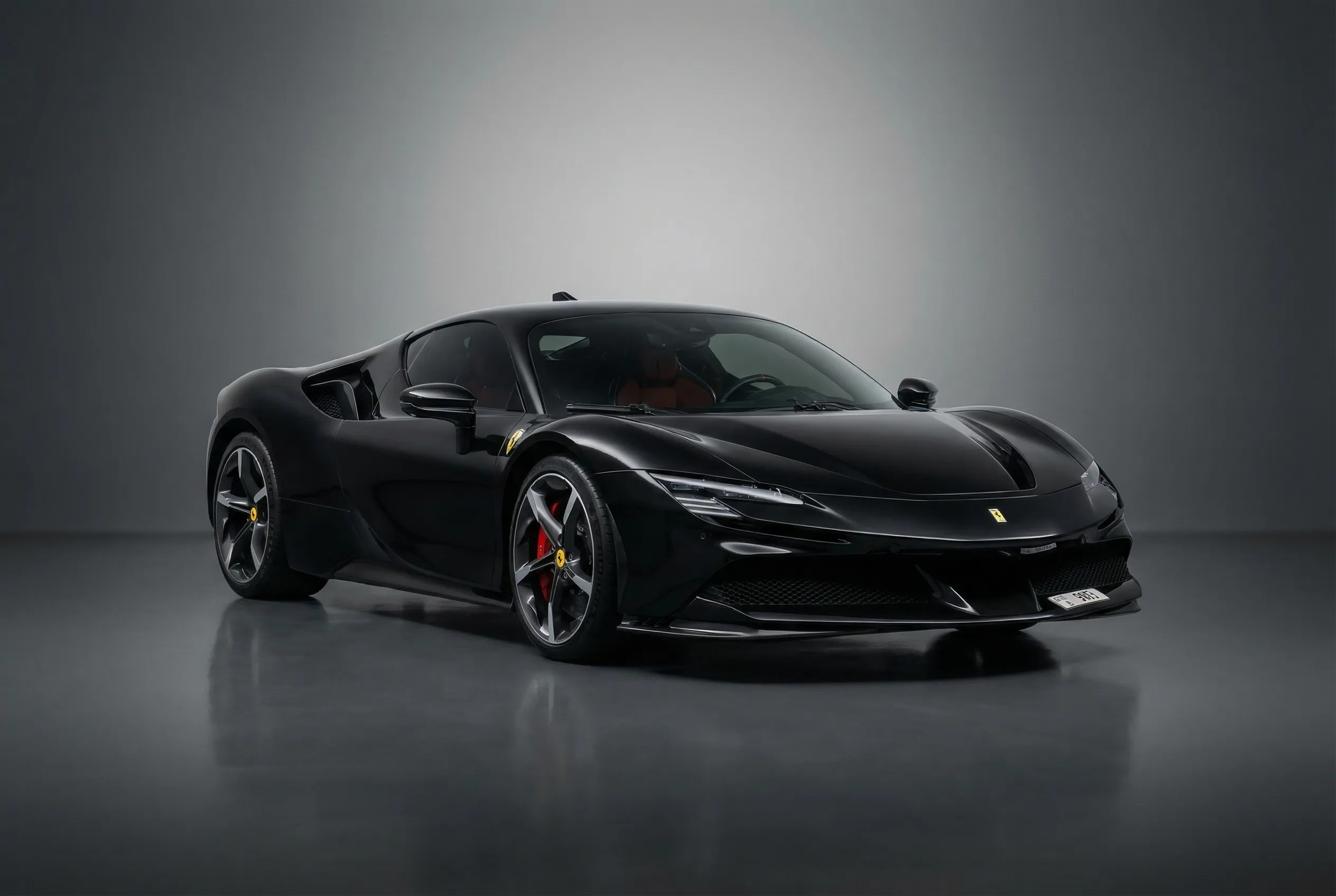 Ferrari Sf90 Stradale 2021 Black rental in Dubai thumbnail 2