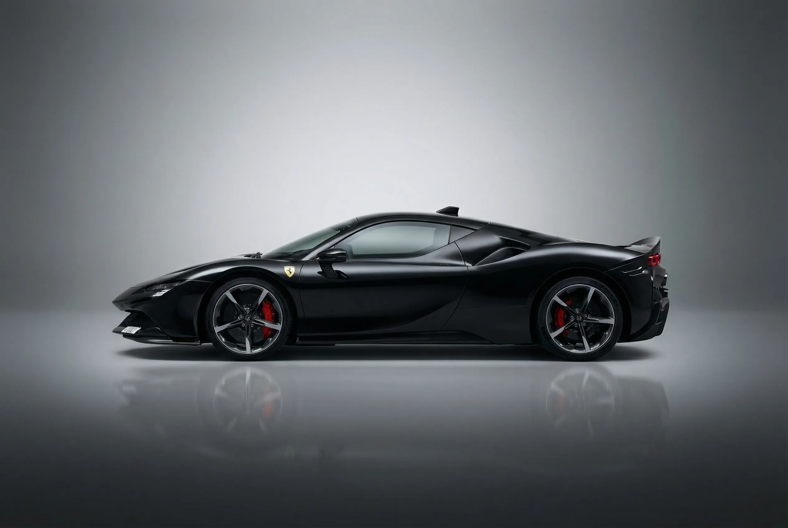 Ferrari Sf90 Stradale 2021 Black rental in Dubai thumbnail 3