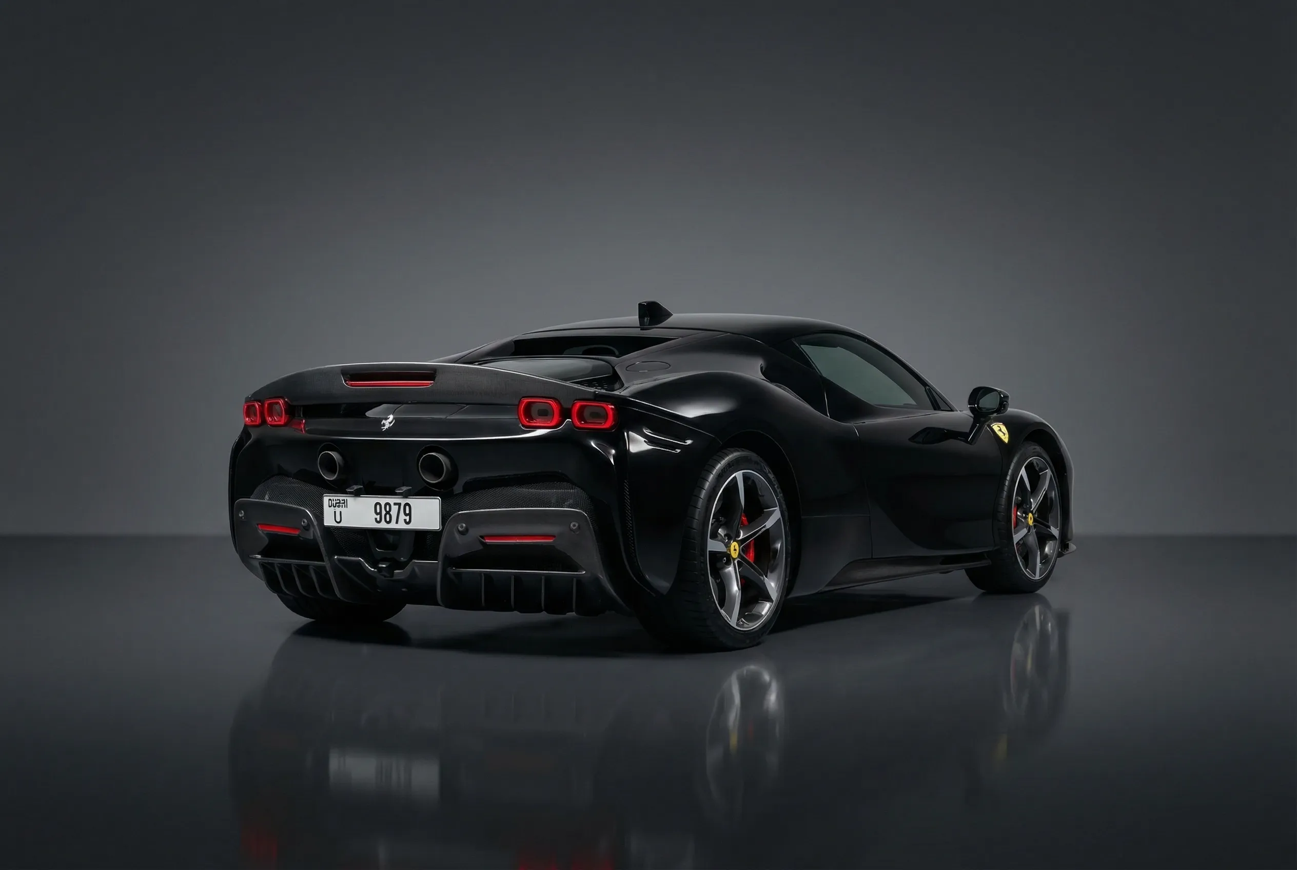 Ferrari Sf90 Stradale 2021 Black rental in Dubai thumbnail 5