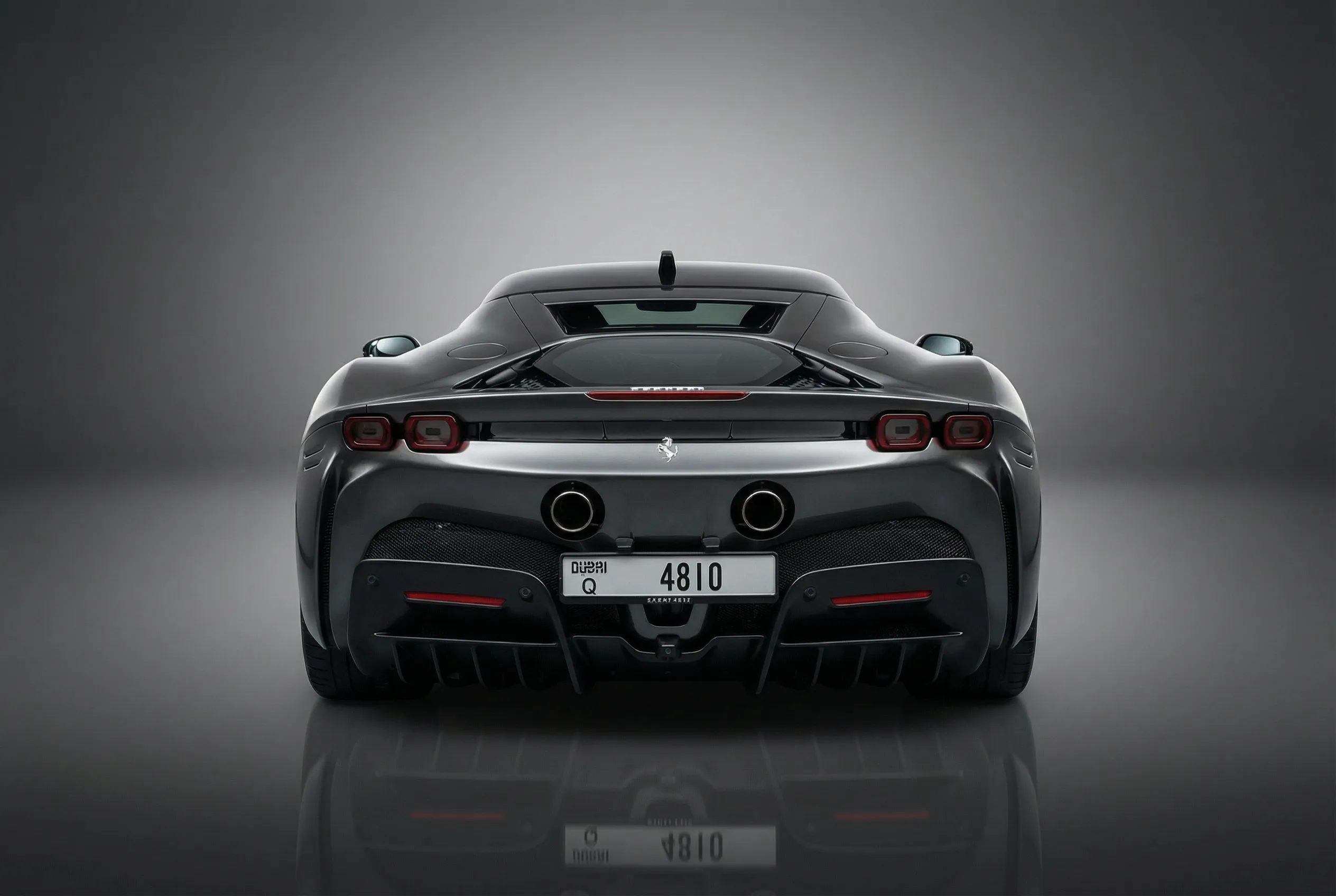 Ferrari Sf90 Stradale 2021 Grey rental in Dubai thumbnail 4