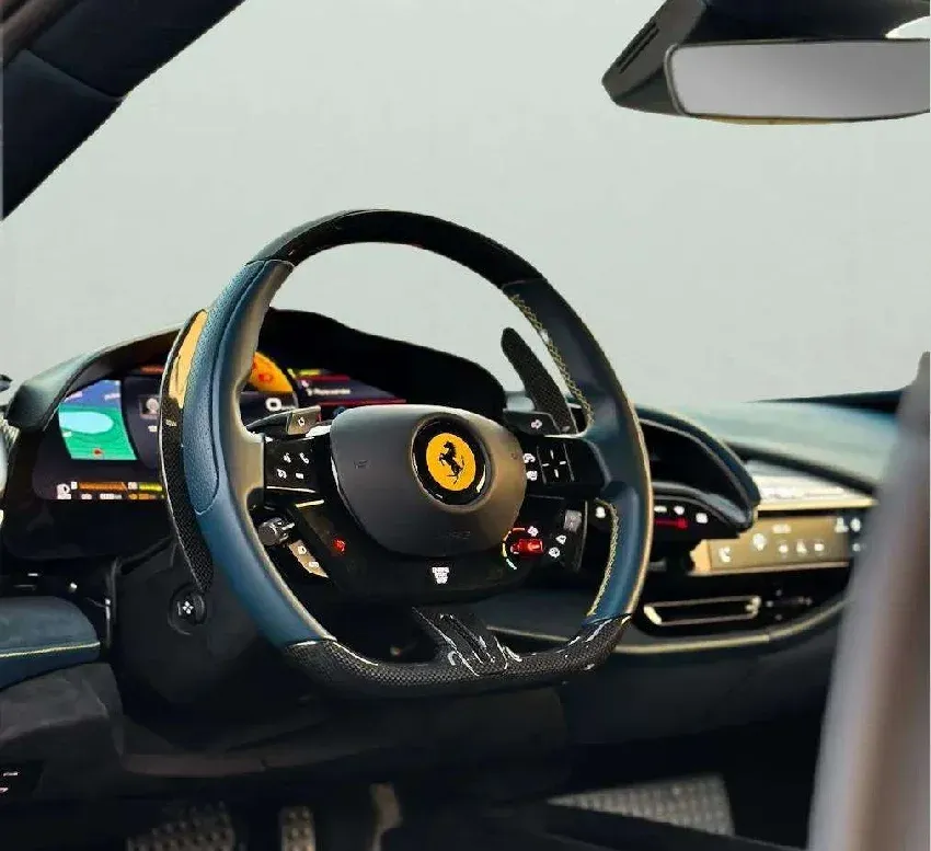 Ferrari Sf90 Stradale 2021 Yellow rental in Dubai thumbnail 5