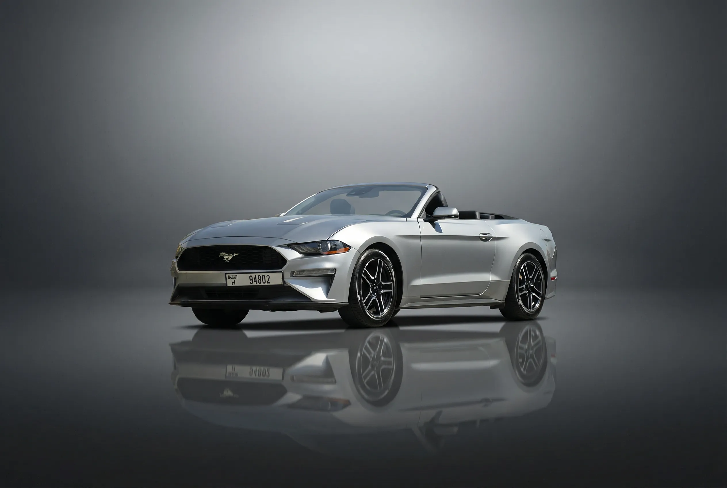 Ford Mustang 2023 Silver rental in Dubai thumbnail 2