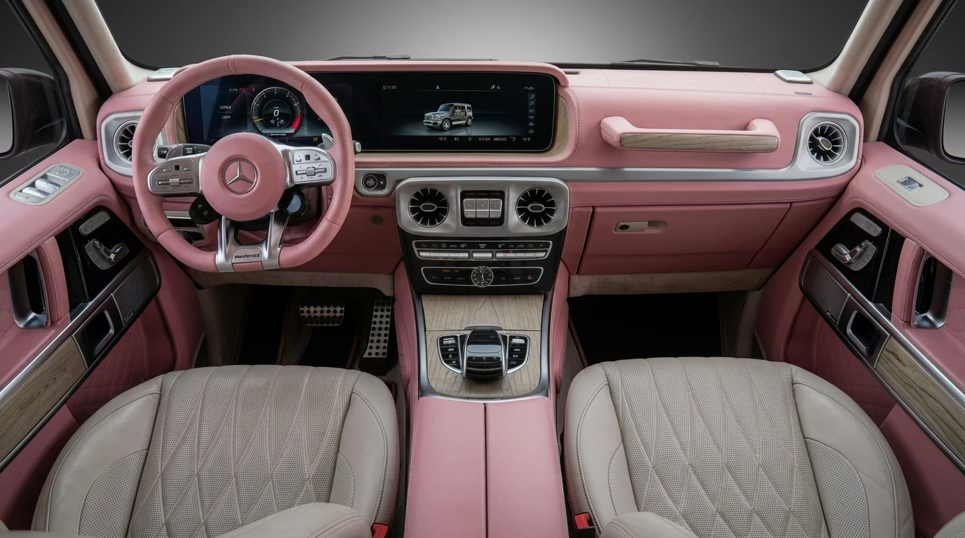Mercedes G63 Brabus 2022 Pink rental in Dubai thumbnail 7