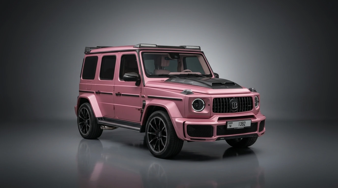 Mercedes G63 Brabus 2022 Pink rental in Dubai thumbnail 3