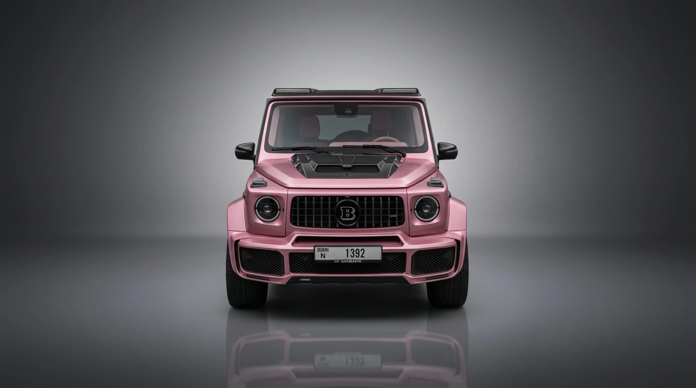 Mercedes G63 Brabus 2022 Pink rental in Dubai thumbnail 2