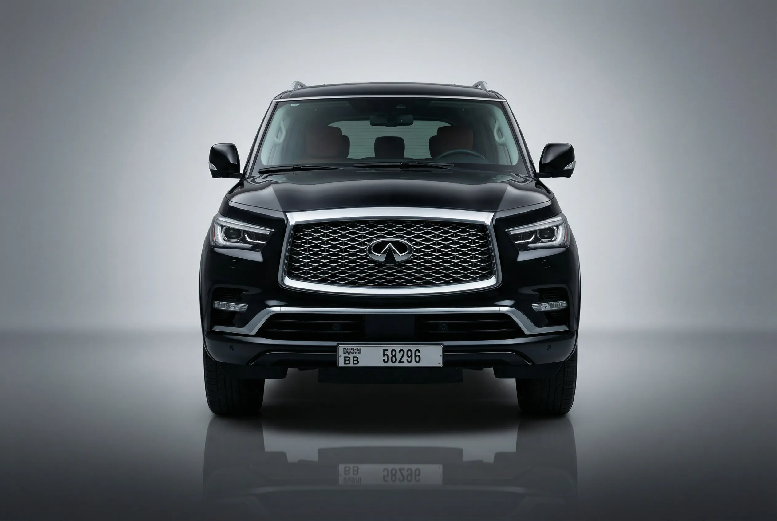 Infiniti Qx80 2025 Black rental Dubai