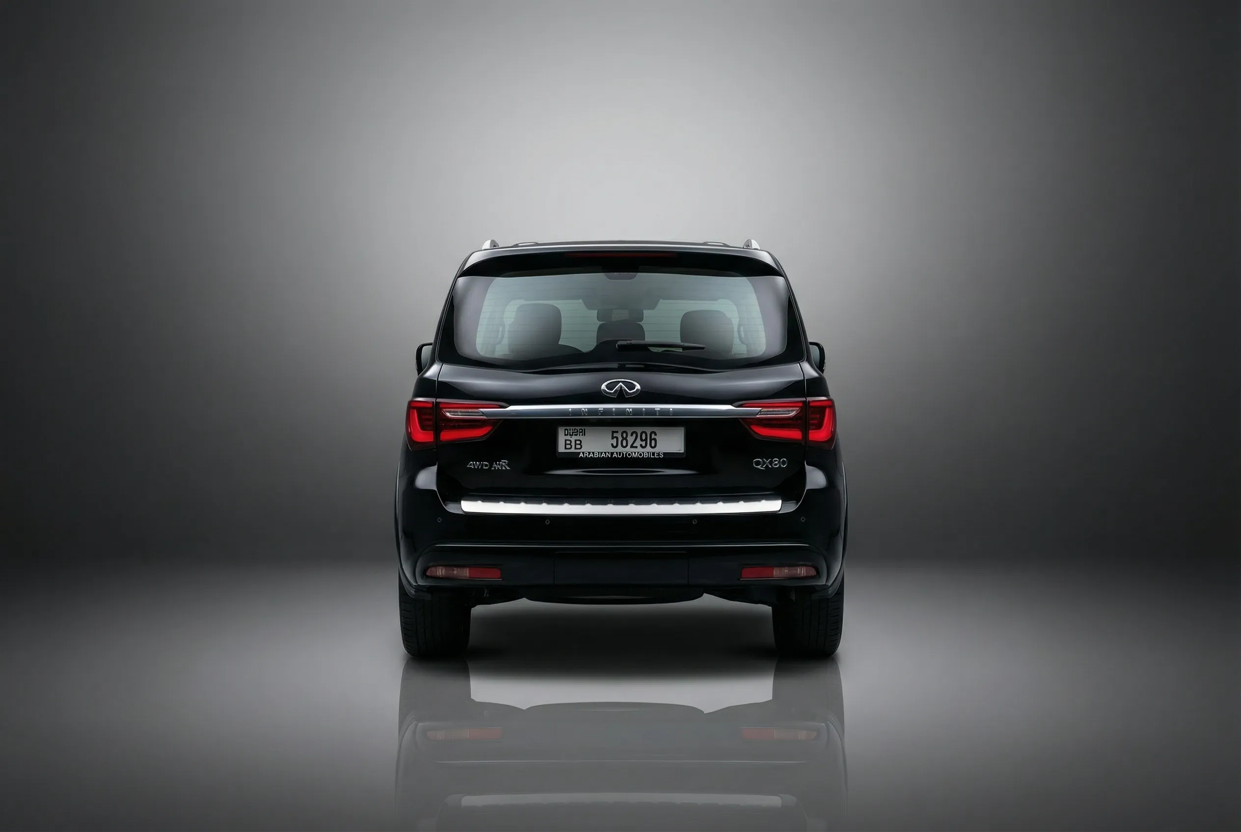 Infiniti Qx80 2025 Black rental in Dubai thumbnail 3