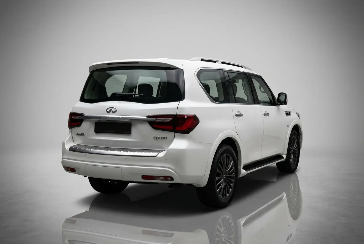 Infiniti Qx80 2024 White rental in Dubai thumbnail 2