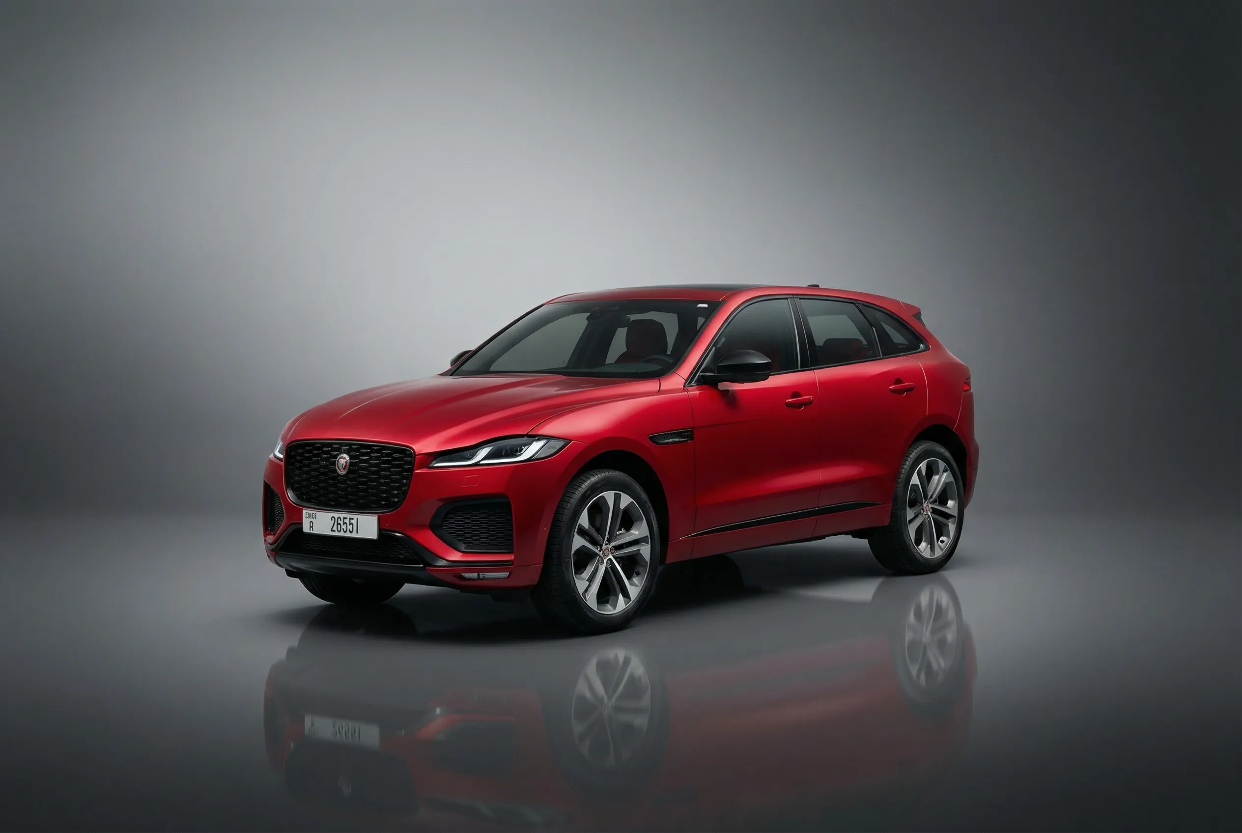 Jaguar F-pace 2025 Red rental in Dubai thumbnail 2